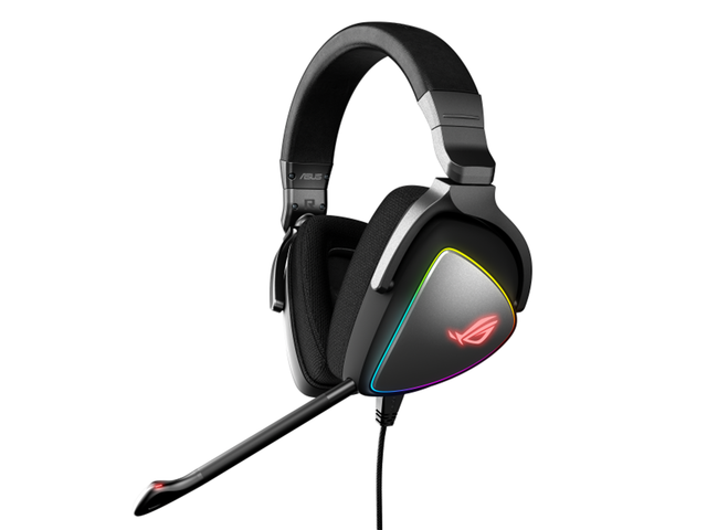 Слушалки ASUS ROG Delta Hi-Res ESS Quad-DAC, Aura Sync