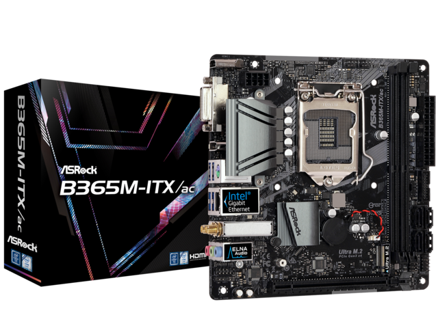 Дънни платки ASRock B365M-ITX/ac