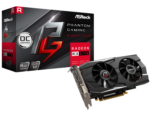 Видео карти ASRock Phantom Gaming D Radeon RX 570 8G OC