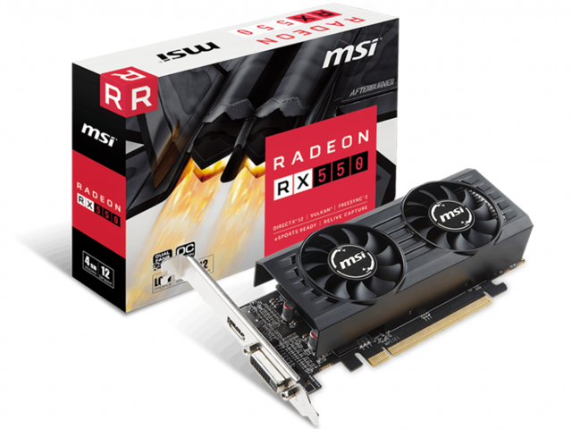 Видео карти MSI Radeon RX 550 4GT LP OC