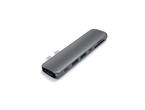 USB Хъб Satechi Aluminium TYPE-C PRO Hub (HDMI 4K,PassThroughCharging,2x USB3.0,2xSD,ThunderBolt 3) - Space Grey