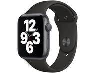Смарт часовници Apple Watch SE GPS, 44mm Space Gray Aluminium Case with Black Sport Band - Regular