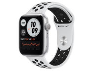 Смарт часовници Apple Watch Nike S6 GPS, 44mm Silver Aluminium Case with Pure Platinum/Black Nike Sport Band - Regular