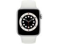 Смарт часовници Apple Watch S6 GPS, 40mm Silver Aluminium Case with White Sport Band - Regular
