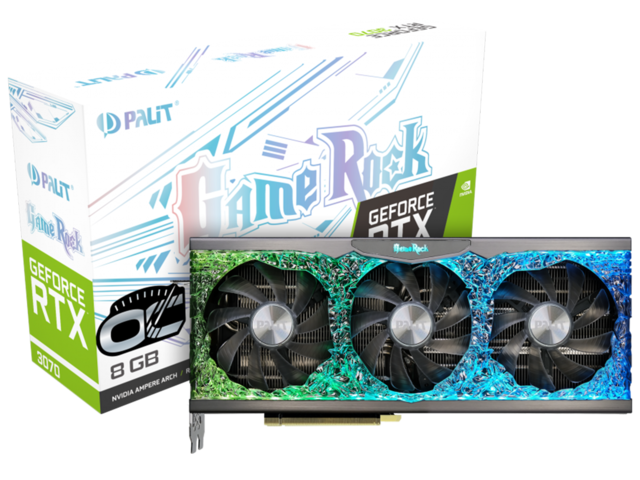 Видео карти Palit GeForce RTX 3070 GameRock OC