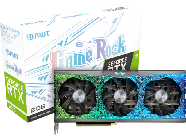 Видео карти Palit GeForce RTX 3070 GameRock