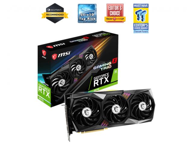 Видео карти MSI GeForce RTX 3070 GAMING TRIO