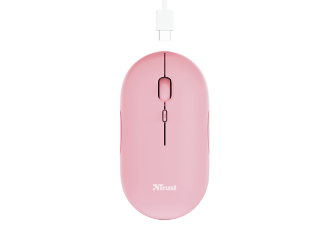 Мишки TRUST Puck Wireless & BT Rechargeable Mouse Pink