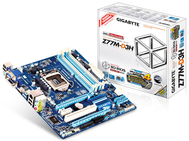 Дънни платки GIGABYTE GA-Z77M-D3H