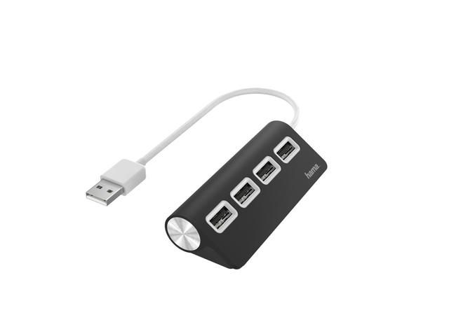 USB Хъб Hama USB Hub, черен