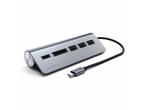 USB Хъб Satechi Aluminium TYPE-C USB Hub (3x USB 3.0,MicroSD) - Space Gray