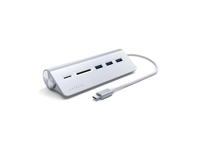 USB Хъб Satechi Aluminium TYPE-C USB Hub - Silver