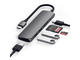 USB Хъб Satechi Slim Aluminum USB Type-C Multi-Port Adapter V2 (Space Gray)