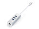 USB Хъб Satechi Aluminium TYPE-C Hub (3x USB 3.0,Ethernet) - Silver