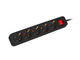 Разклонители Lanberg power strip 1.5 метра, 5 гнезда, черен
