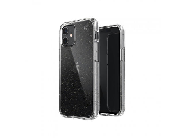 Калъфи Speck iPhone 12 mini PRESIDIO PERF-CLEAR W/GLITTER - CLEAR W/GOLD GLTR/CLR