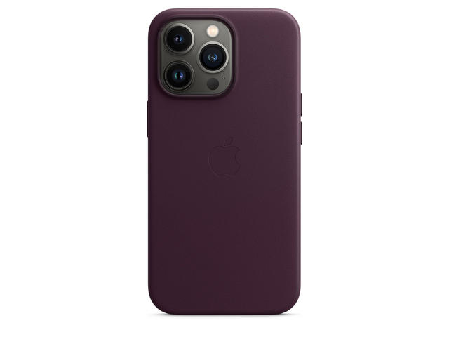 Калъфи Apple iPhone 13 Pro Leather Case with MagSafe - Dark Cherry