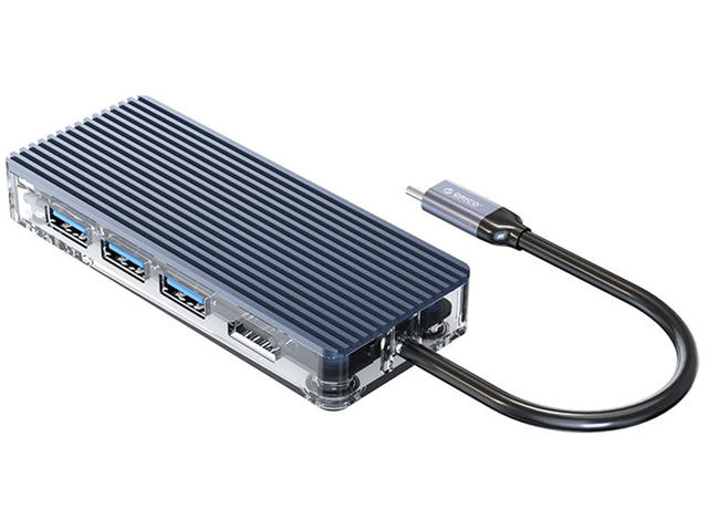 Докинг станции ORICO USB Type-C докинг станция WB-8P-GY-BP
