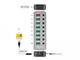 USB Хъб Delock USB 3.2 Gen 1 хъб със 7 порта + 1 порт за бързо зареждане + 1 порт USB-C™ PD 3.0 с превключвател и осветление