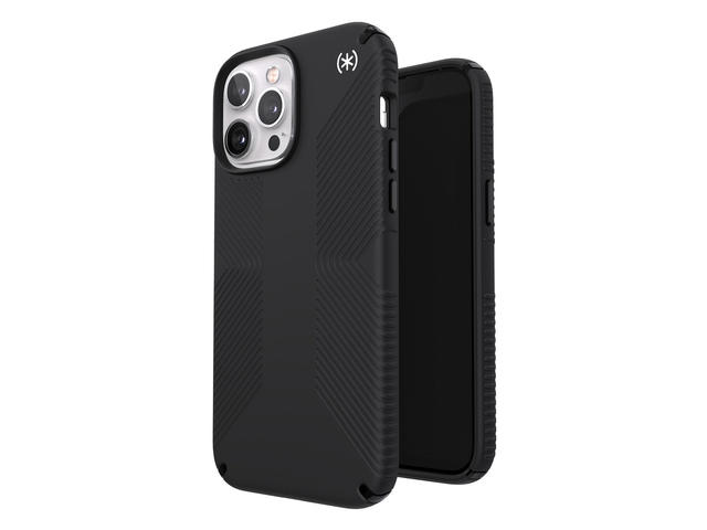 Калъфи Speck iPhone 13 Pro Max (fits iPhone 12 Pro Max) Presidio2 Grip Black/Black/White