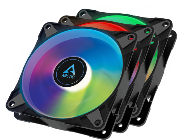 Вентилатори Arctic P12 PWM PST A-RGB Black 3 pack