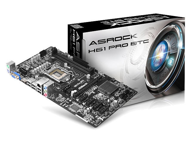 Дънни платки ASRock H61 Pro BTC