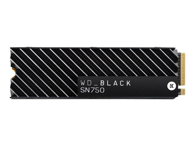 SSD 2TB WD Black SN750 M.2 NVMe with heatsink