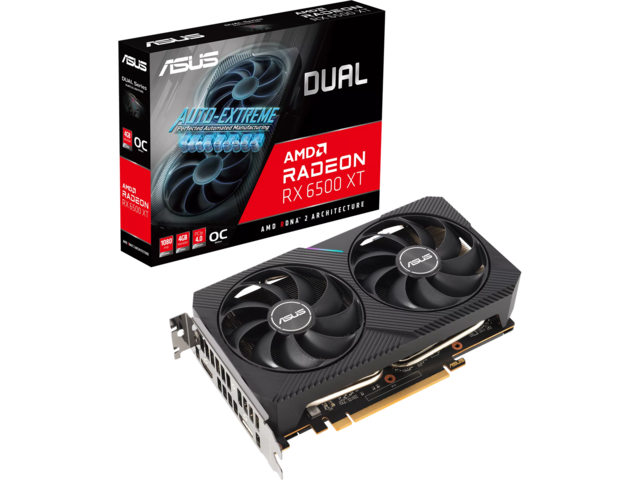 Видео карти ASUS Dual Radeon RX 6500 XT OC