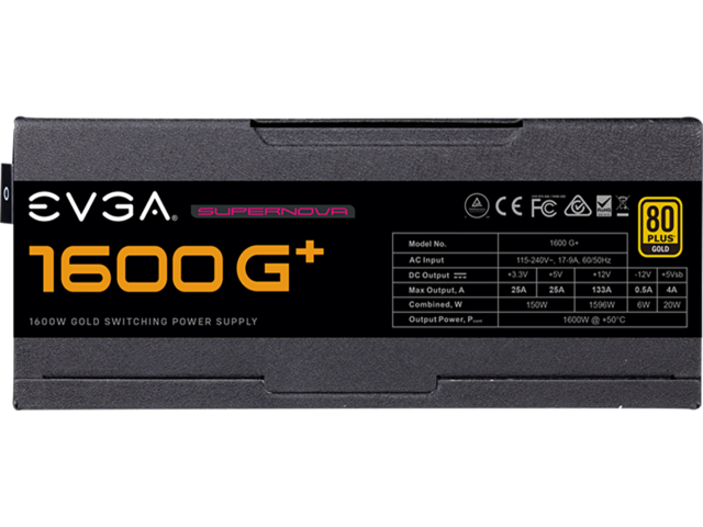 Захранвания за компютри EVGA SuperNOVA 1600 G+ Gold 1600W
