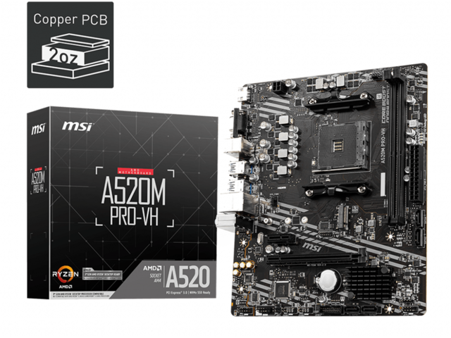 Дънни платки MSI A520M PRO-VH