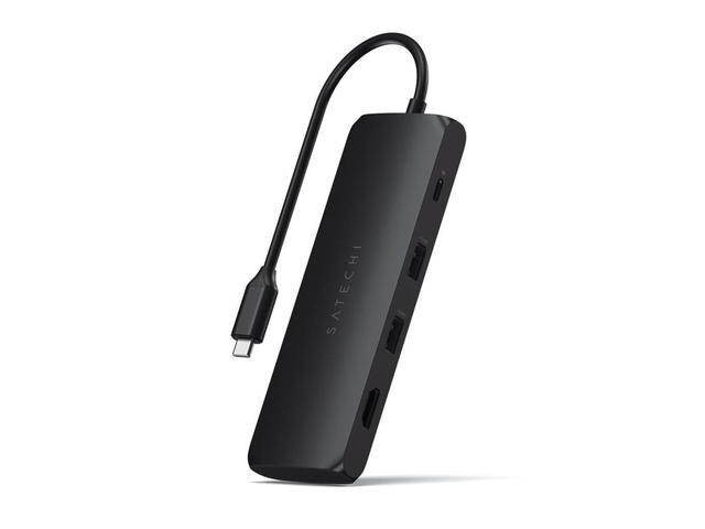 USB Хъб Satechi Aluminium USB-C Hybrid Multiport adapter, Black