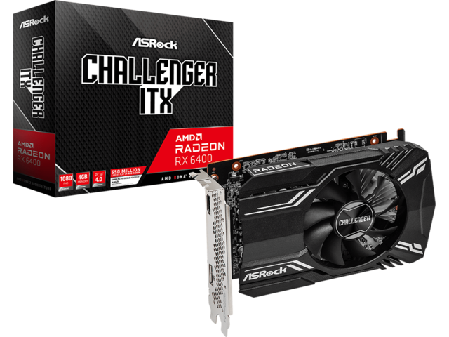 Видео карти Asrock AMD Radeon RX6400 Challenger ITX 4GB