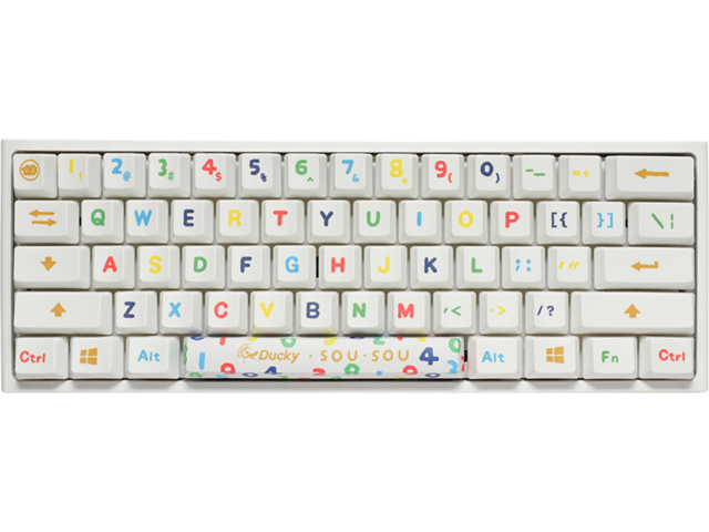 Клавиатури Ducky x SOU SOU One 2 Mini White RGB, Cherry MX Silver