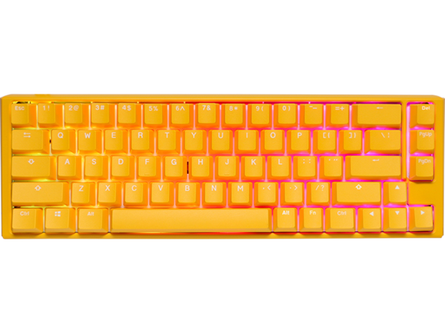 Клавиатури Ducky One 3 Yellow SF 65, Cherry MX Clear суичове