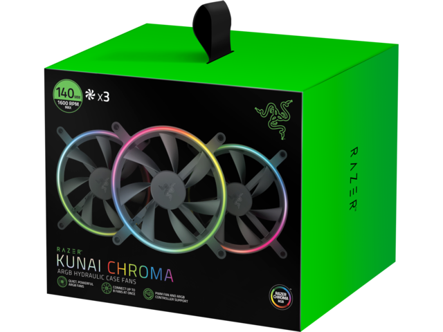 Вентилатори Razer Kunai Chroma RGB 140mm 3 Fans pack