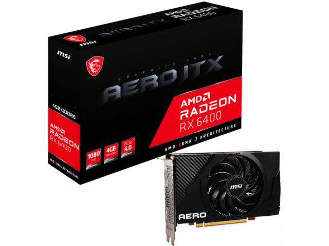 Видео карти MSI Radeon RX 6400 AERO ITX 4G