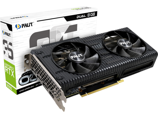 Видео карти Palit GeForce RTX 3050 Dual 8GB