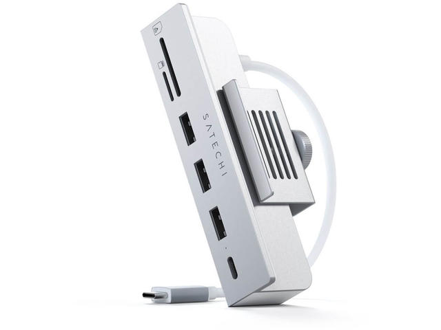 USB Хъб Satechi  USB-C Clamp Hub за 24-инчов iMac, Silver