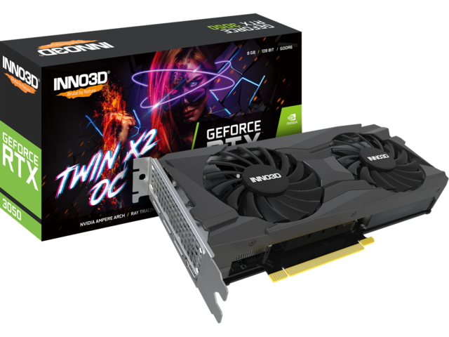 Видео карти Inno3D GeForce RTX 3050 Twin X2 OC