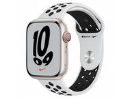 Смарт часовници Apple Watch Nike S7 GPS Cellular, 45mm Starlight Aluminium Case with Pure Platinum/Black Nike Sport Band - Regular