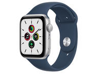 Смарт часовници Apple Watch SE (v2) GPS Cellular, 44mm Silver Aluminium Case with Abyss Blue Sport Band - Regular