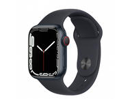 Смарт часовници Apple Watch S7 GPS Cellular, 45mm Midnight Aluminium Case with Midnight Sport Band - Regular