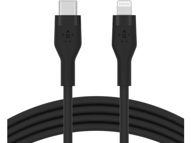 Кабели и Адаптери Belkin BOOST CHARGE Silicone cable USB-C to Lightning - 2M - Black