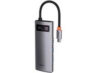 USB Хъб Baseus Type-C 5 в 1, , сив