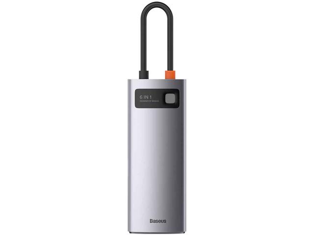 USB Хъб Baseus Type-C 6 в 1, сив