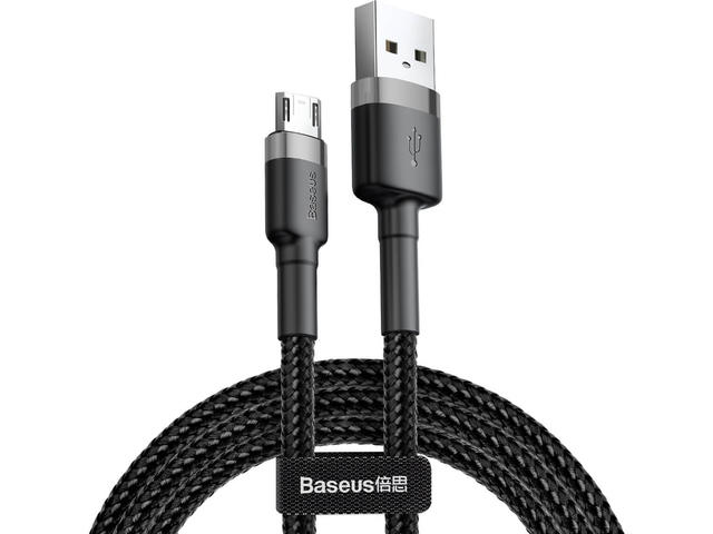 Кабели и Адаптери Baseus Cafule USB към microUSB, 1.5A, 2м, черен