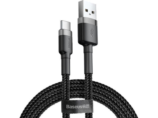 Кабели и Адаптери Baseus Cafule USB-A към USB Type-C, 3A, 0.5м, черен 