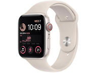 Смарт часовници Apple Watch SE GPS + Cellular 44mm Starlight Aluminium Case with Starlight Sport Band - Regular