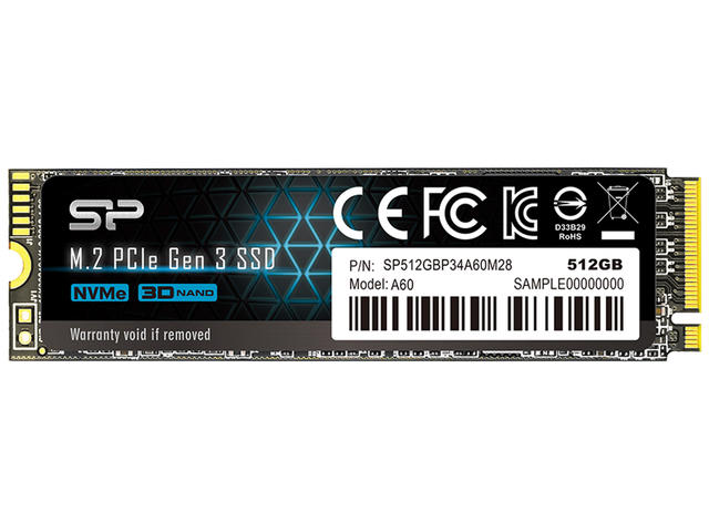 SSD 512GB Silicon Power A60 M.2 NVMe 