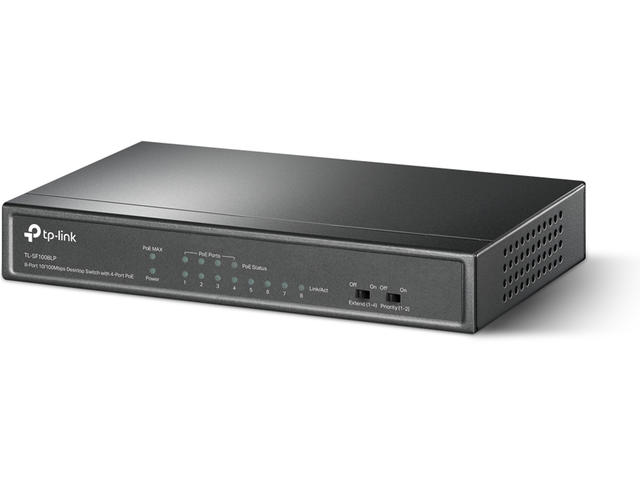 Мрежово оборудване TP-Link TL-SF1008LP с 4-PoE порта